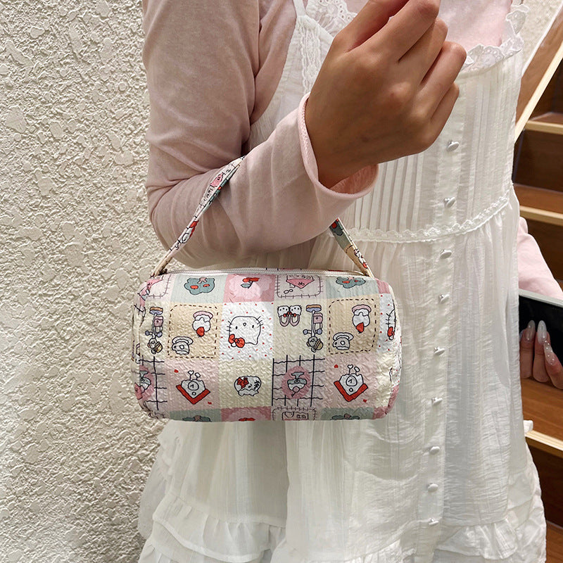 WoCharming Quilted Travel Cosmetic Bag Stornfield