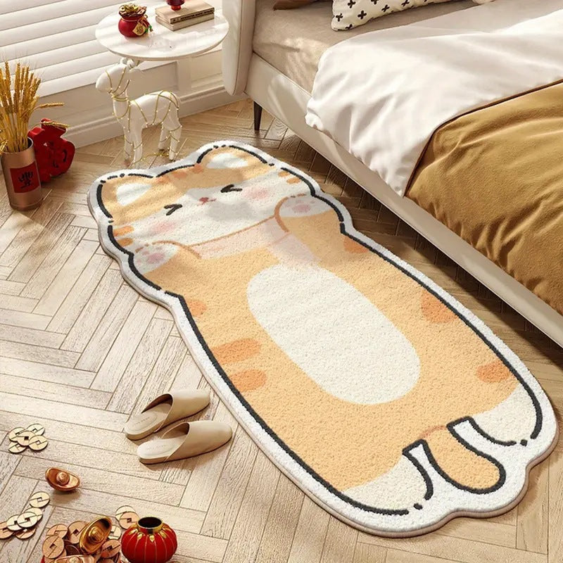 Playful Cartoon Cat Area Rug
