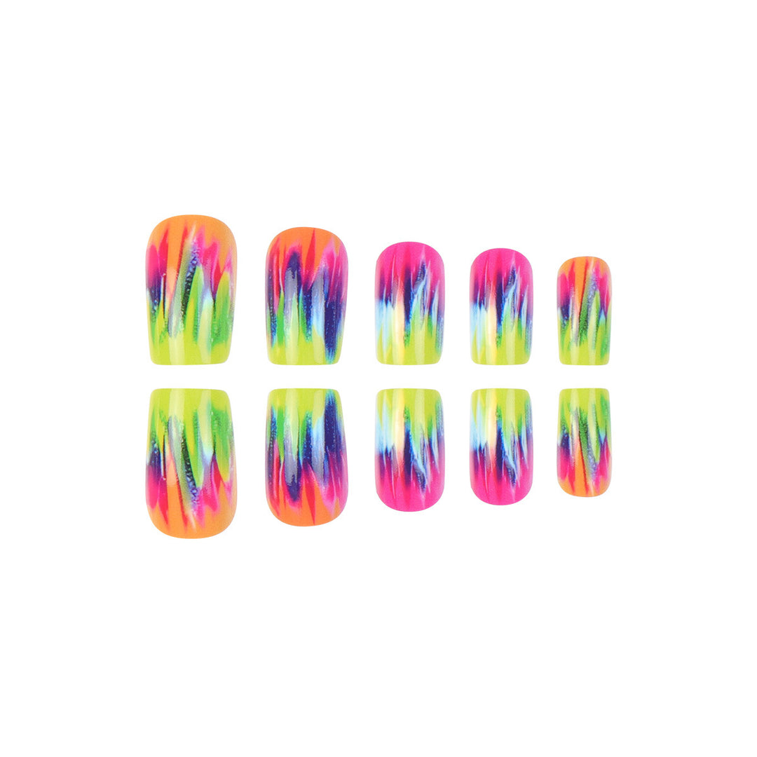 Vibrant Gradient Nail Art Extensions Stornfield