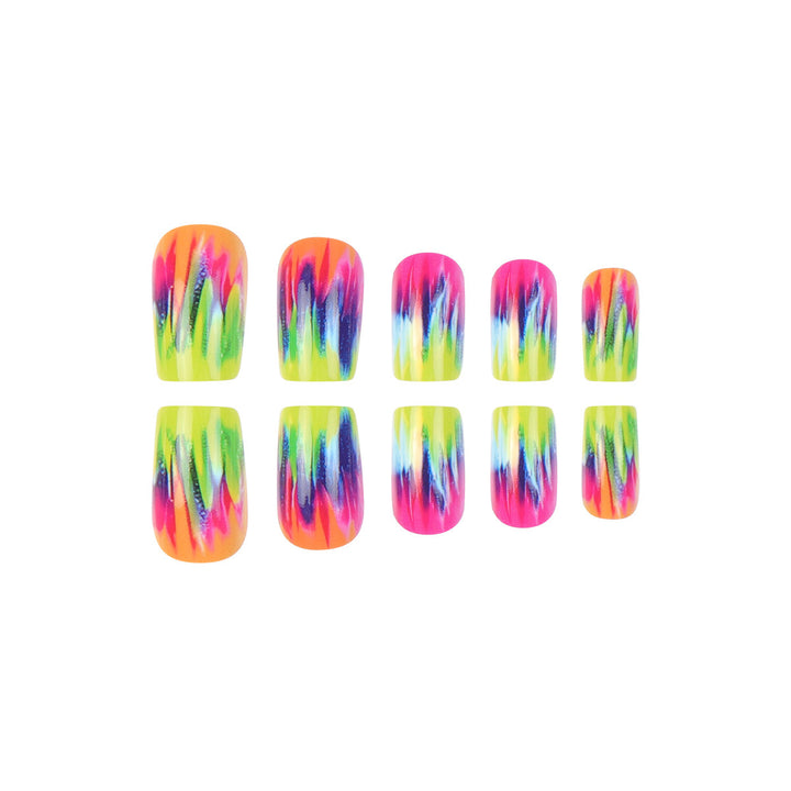 Vibrant Gradient Nail Art Extensions Stornfield