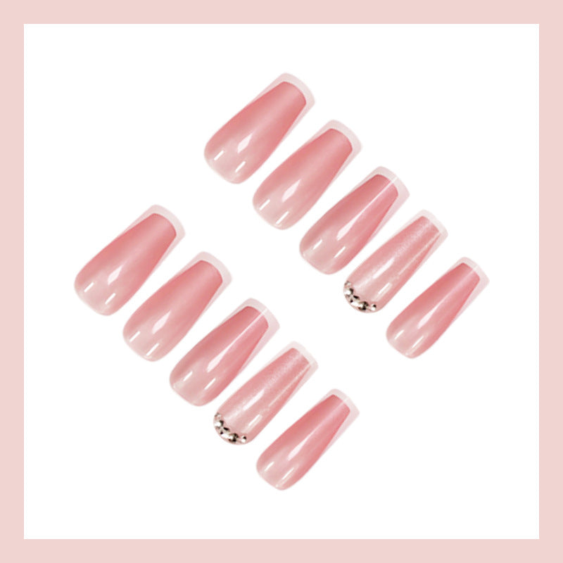artistic French manicure artificial nails Stornfield