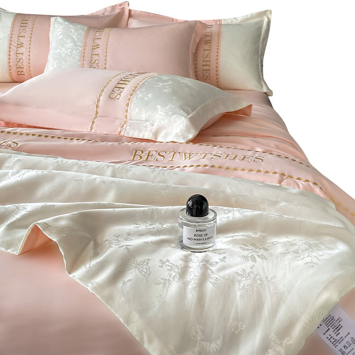 Satin Floral Patterned Bedding Set