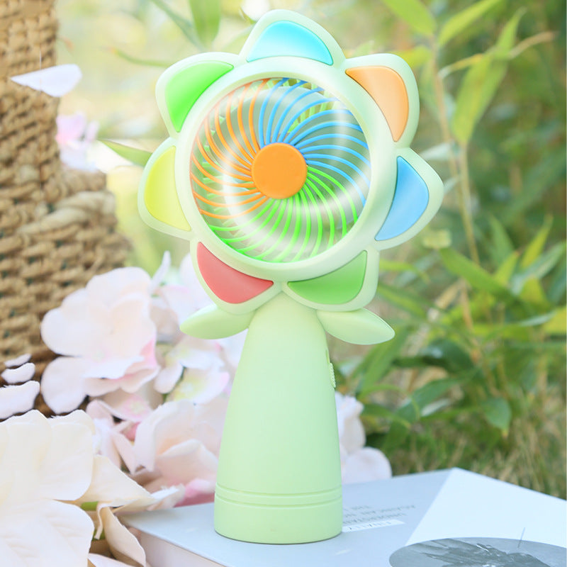 Unisex Portable Mini Hand Fan in Flower Design Stornfield