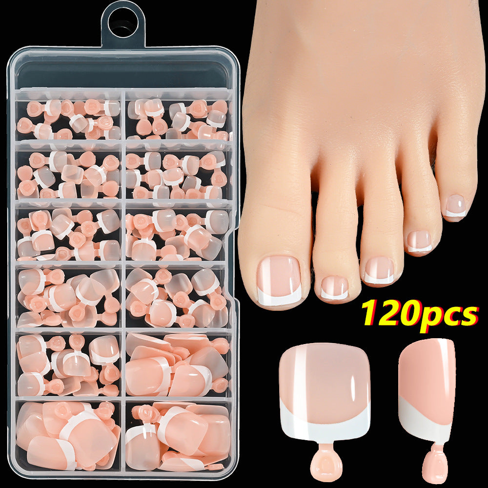 French Tip Gel Toenail Set Stornfield