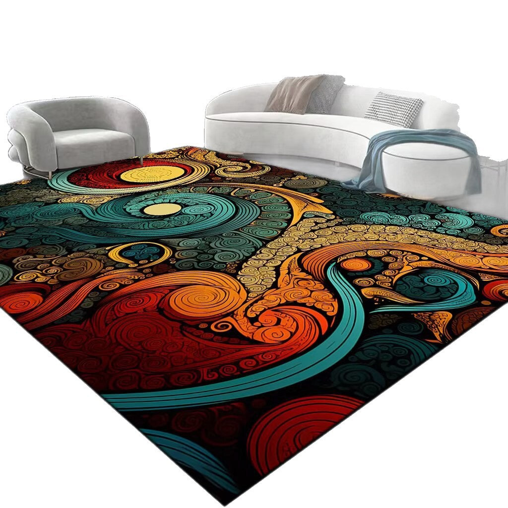 Abstract Swirl Area Rug Stornfield