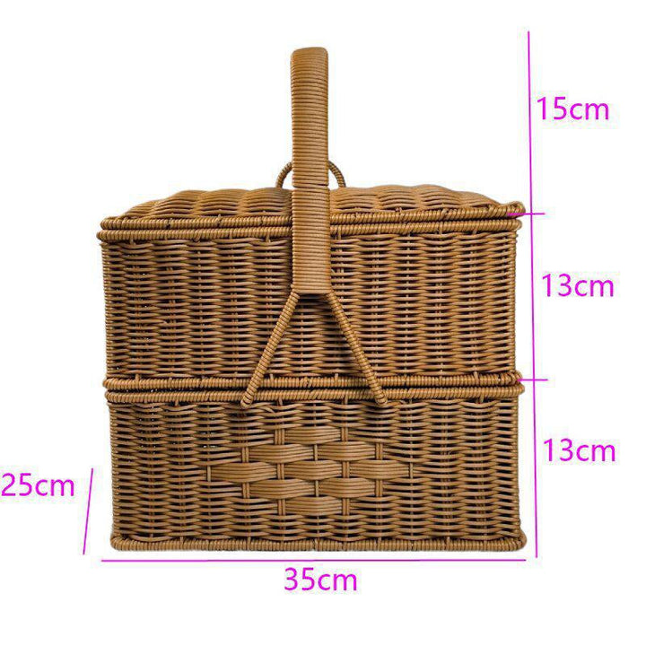 Multi-Layer Woven Picnic Storage Basket Stornfield
