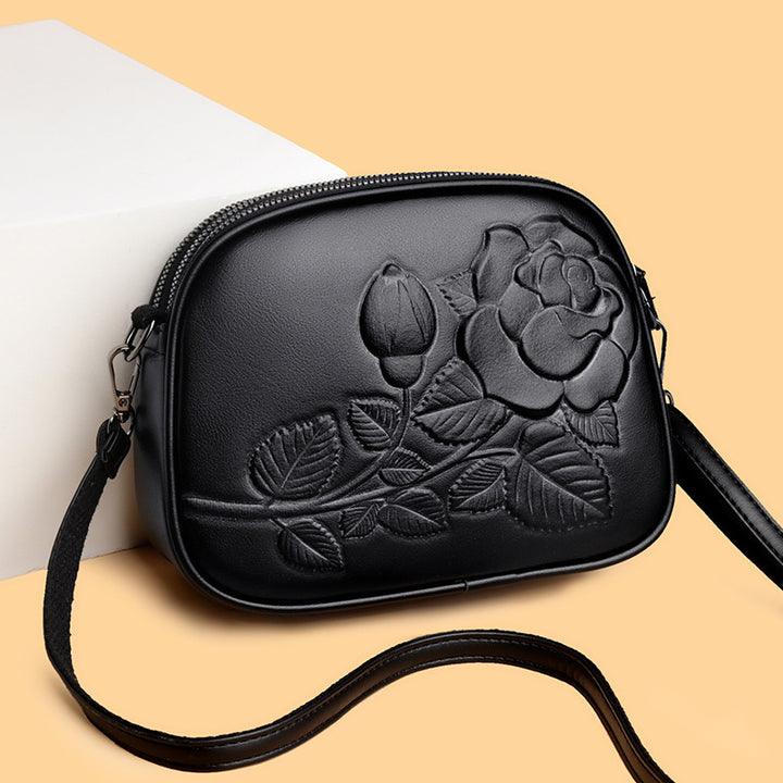 Floral Embossed Crossbody Bag