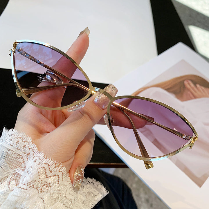 Ladies Cat-Eye Sunglasses with Elegant Metal Frame and UV Protection Stornfield
