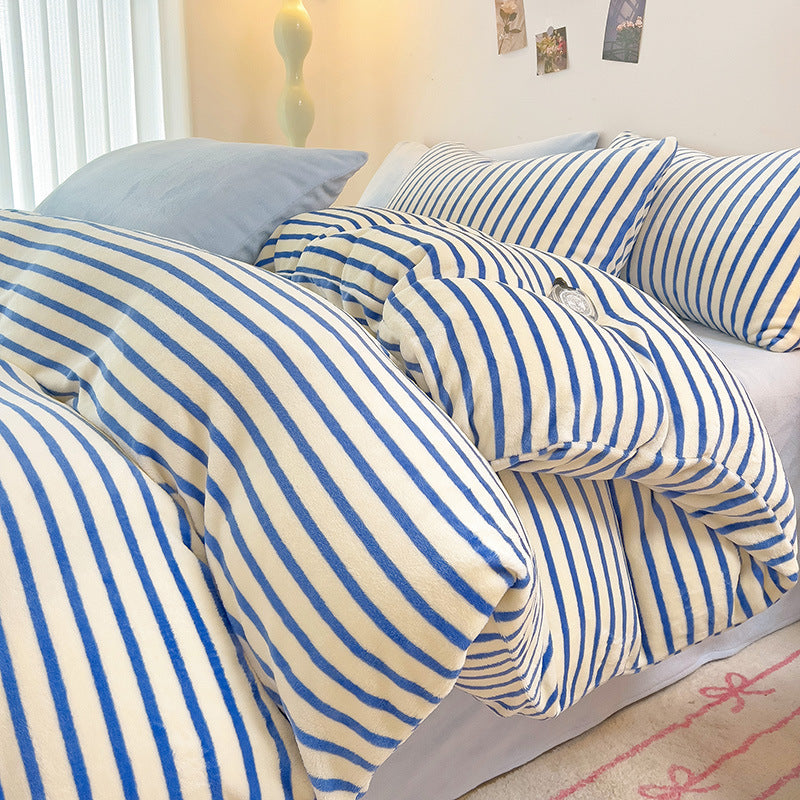 Cozy Striped Bedding Set