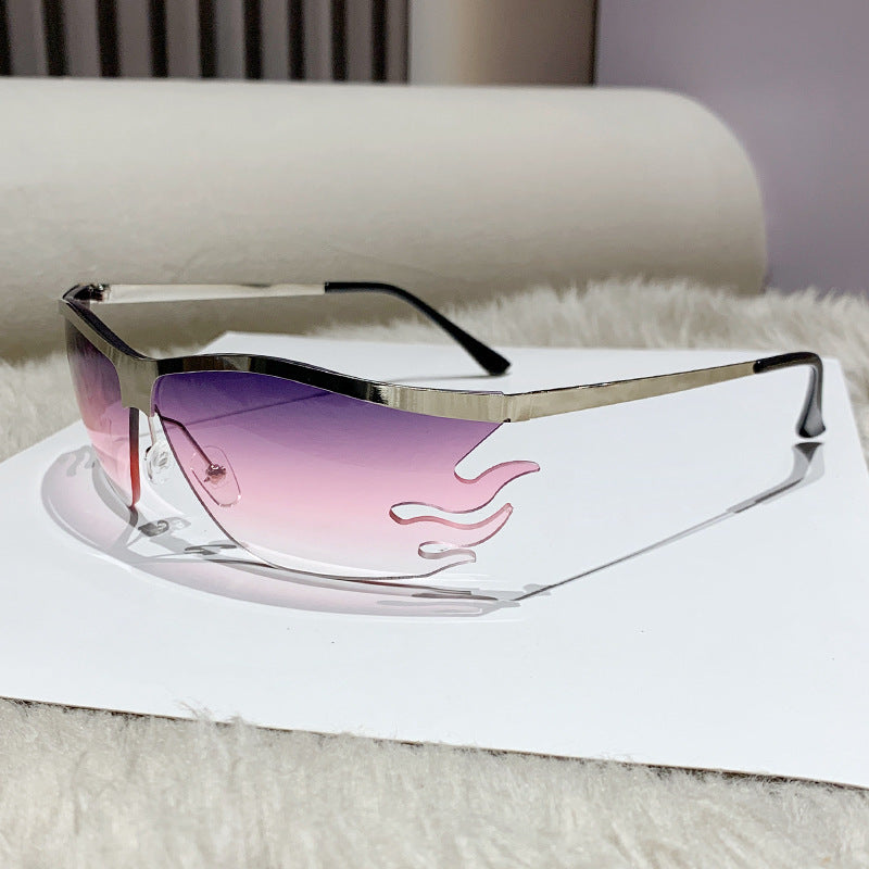 Women futuristic sunglasses with elegant transparent frame Stornfield