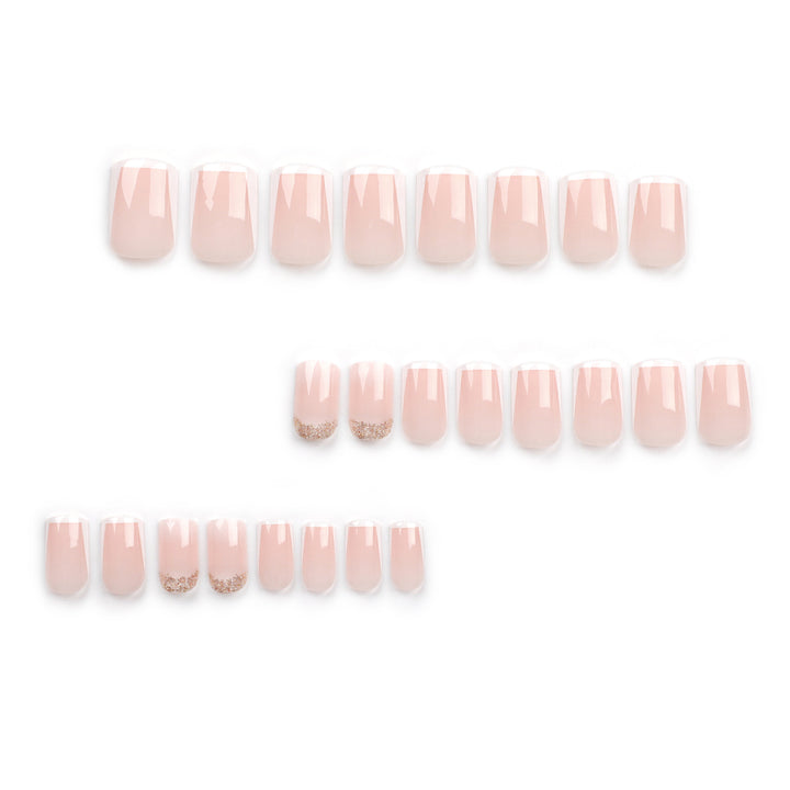 Artistic nail extensions with French design Stornfield