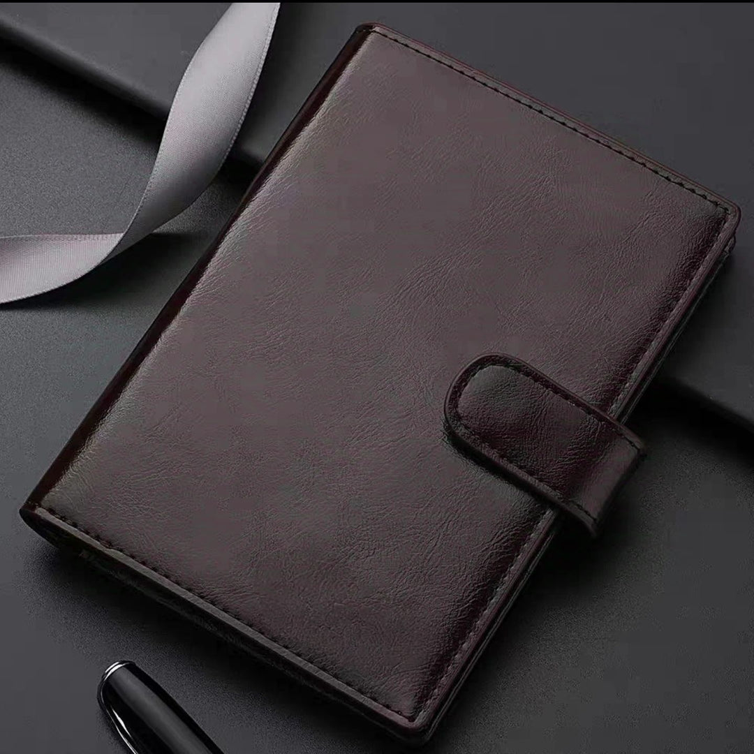 Elegant Textured Leather Planner Wallet Stornfield
