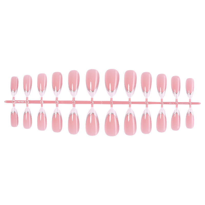 Artificial nail set with elegant glitter accents Stornfield