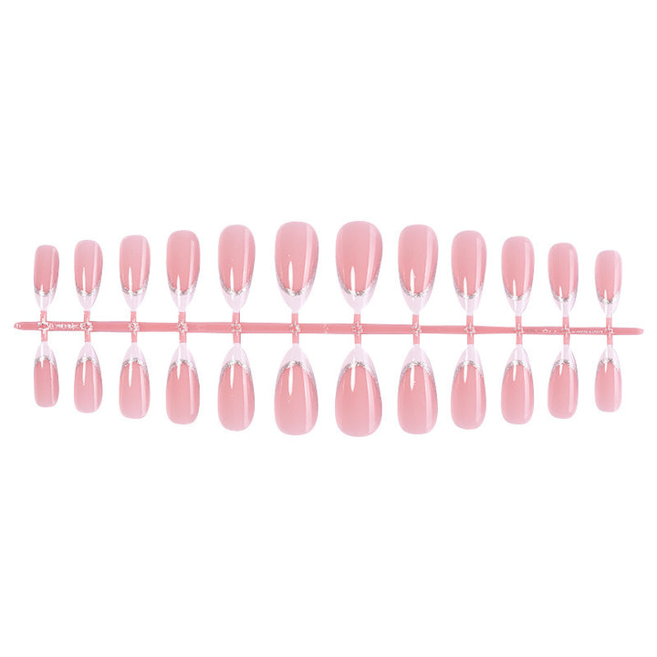 Artificial nail set with elegant glitter accents Stornfield