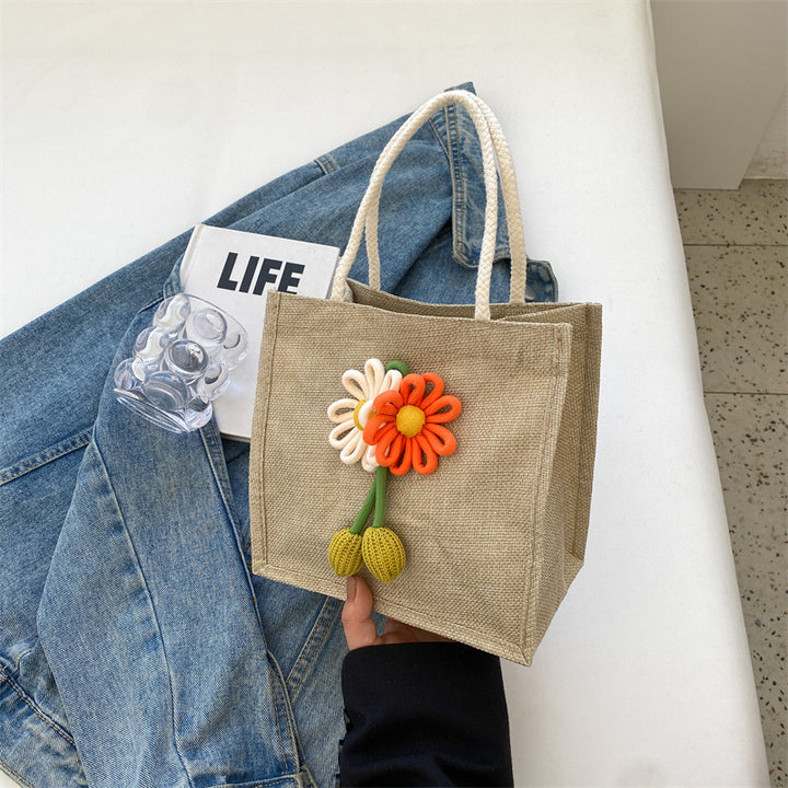Floral Embellished Tote