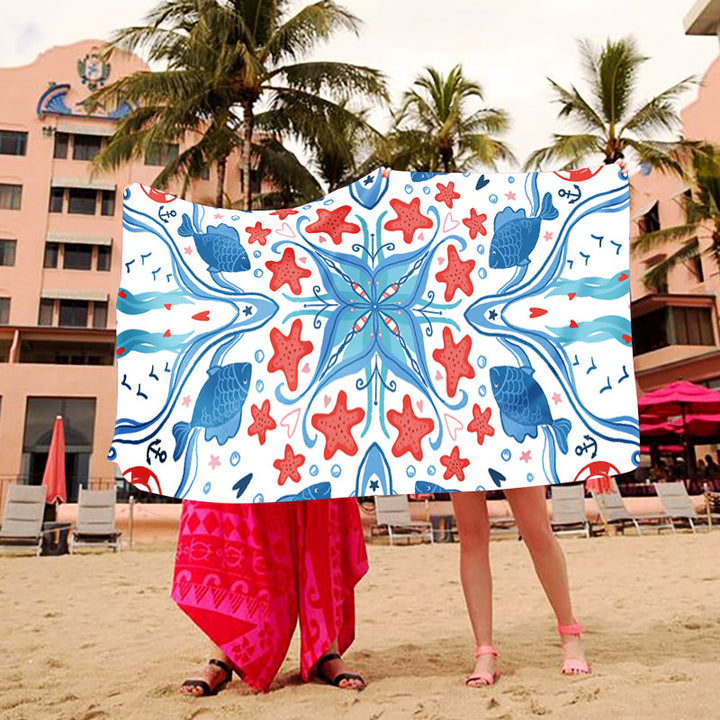 Beach blanket with creative art design Stornfield