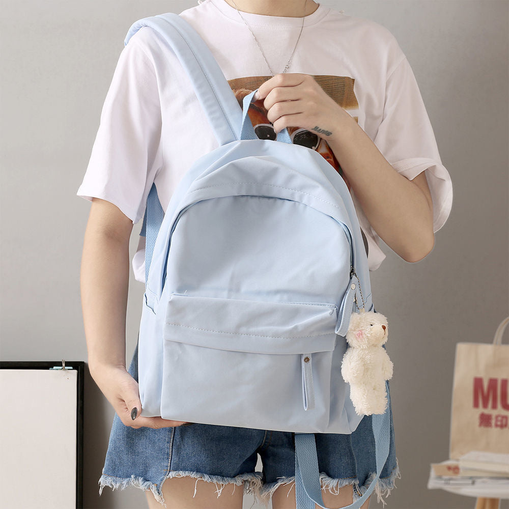 Casual Backpack with Plush Keychain Stornfield