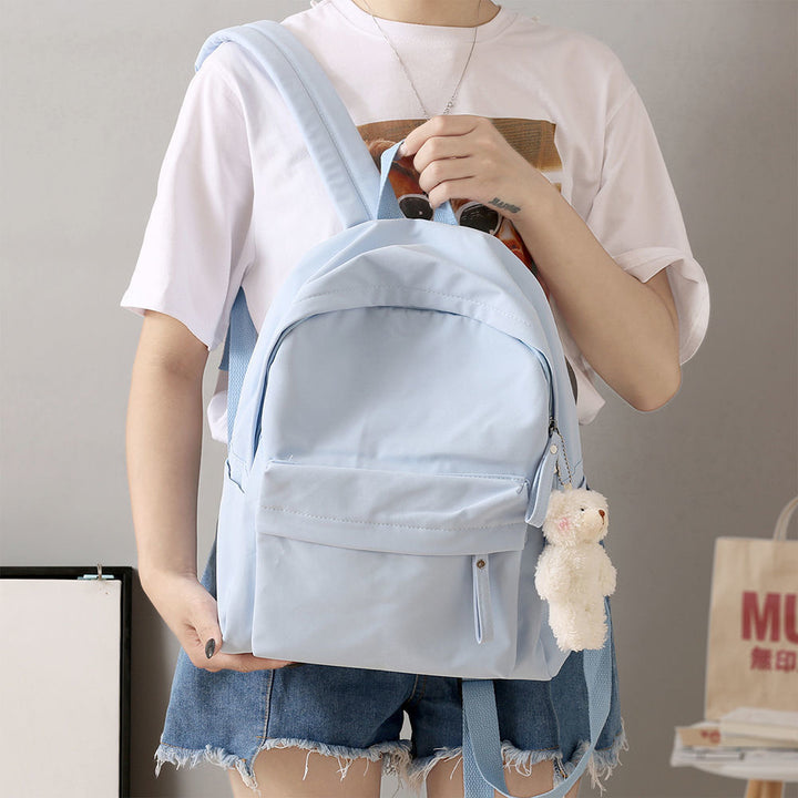 Casual Backpack with Plush Keychain Stornfield