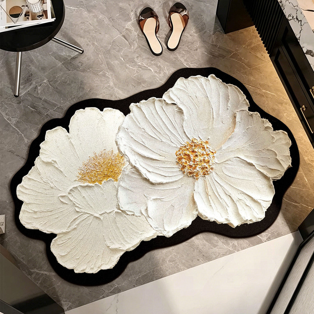 Luxurious Floral Pattern Bath Mat