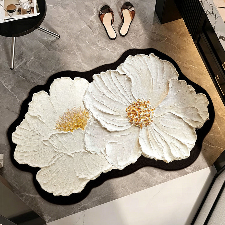 Luxurious Floral Pattern Bath Mat
