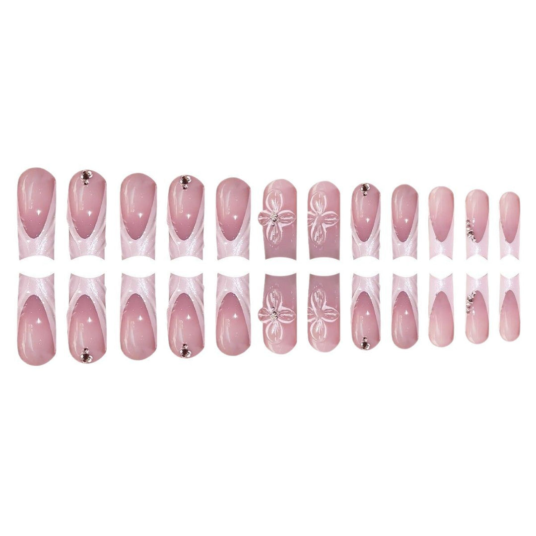 Elegant Floral Press-On Nail Art Stornfield