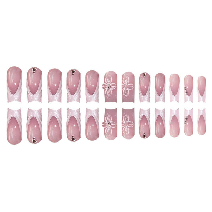 Elegant Floral Press-On Nail Art Stornfield