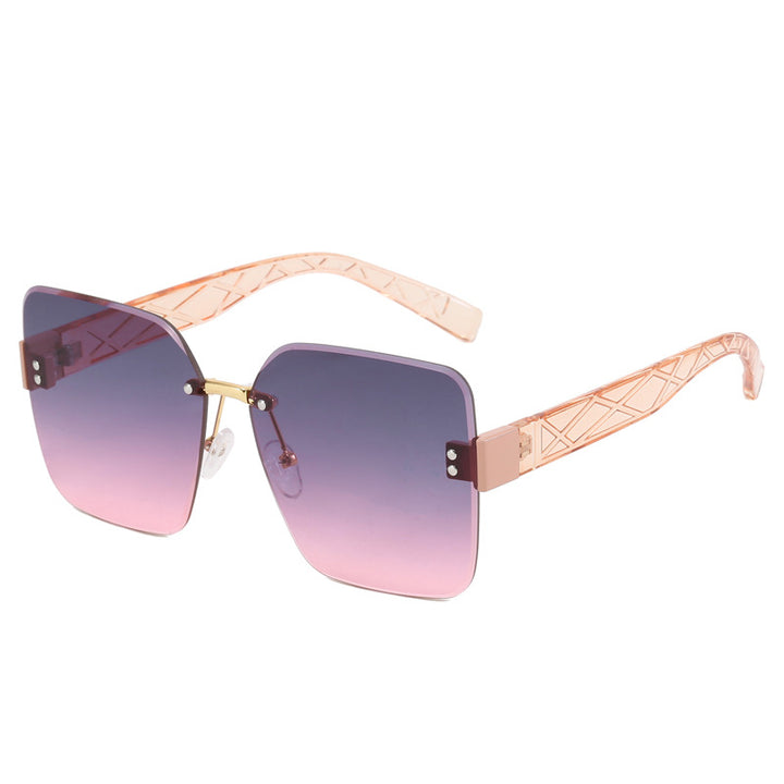 Women oversized square sunglasses with fashionable decor Stornfield