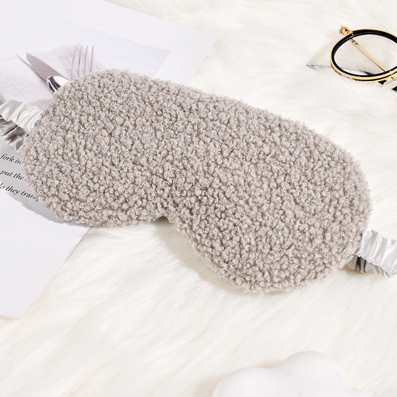 Women's cuddly thermo sleep mask made of teddy fleece with adjustable satin band Stornfield