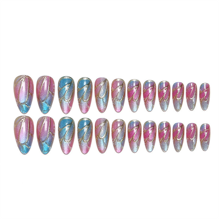 Artful Nail Tips with Holographic Accents Stornfield