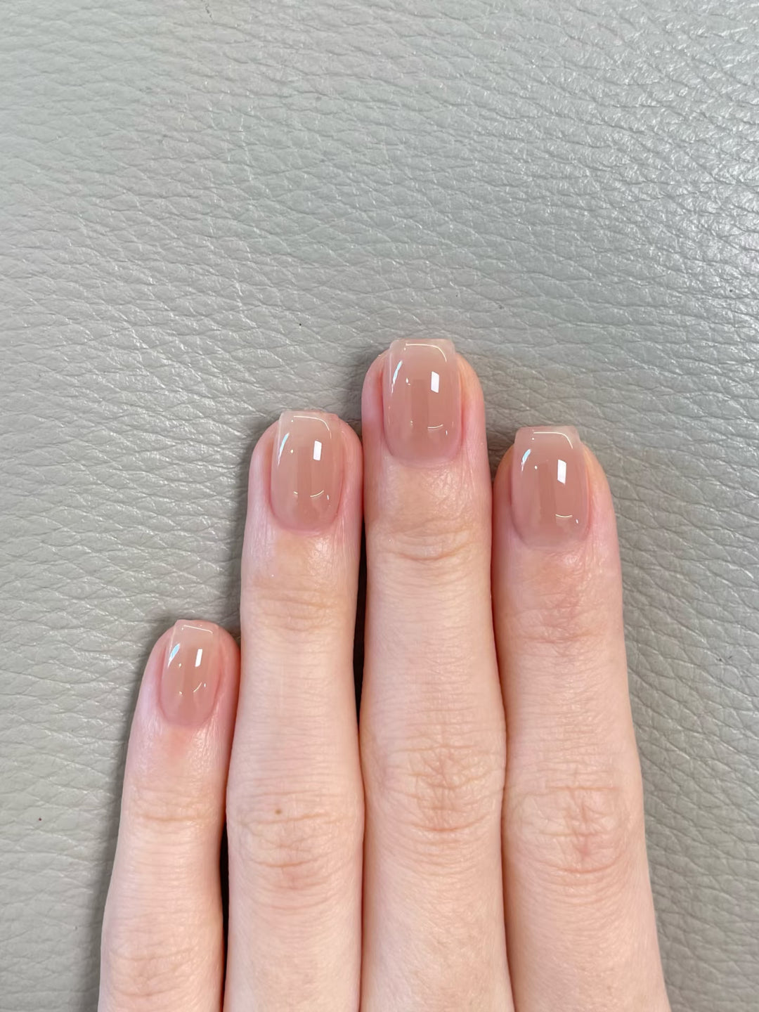 Glossy Natural Finish Press-On Nails