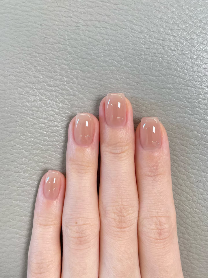 Glossy Natural Finish Press-On Nails