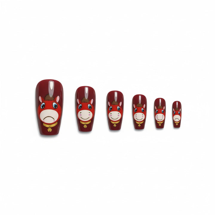 Artificial nails with playful horse motif Stornfield