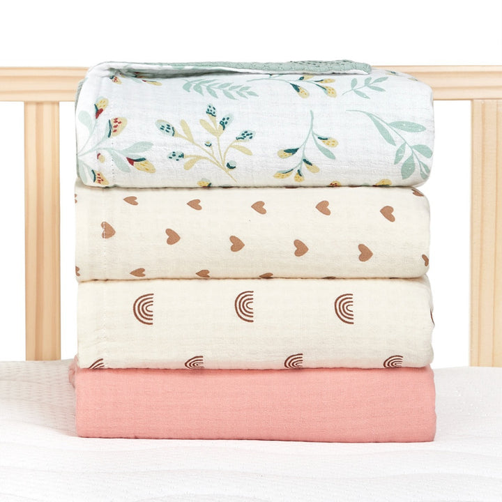 Dual-Textured Muslin Baby Blanket Stornfield