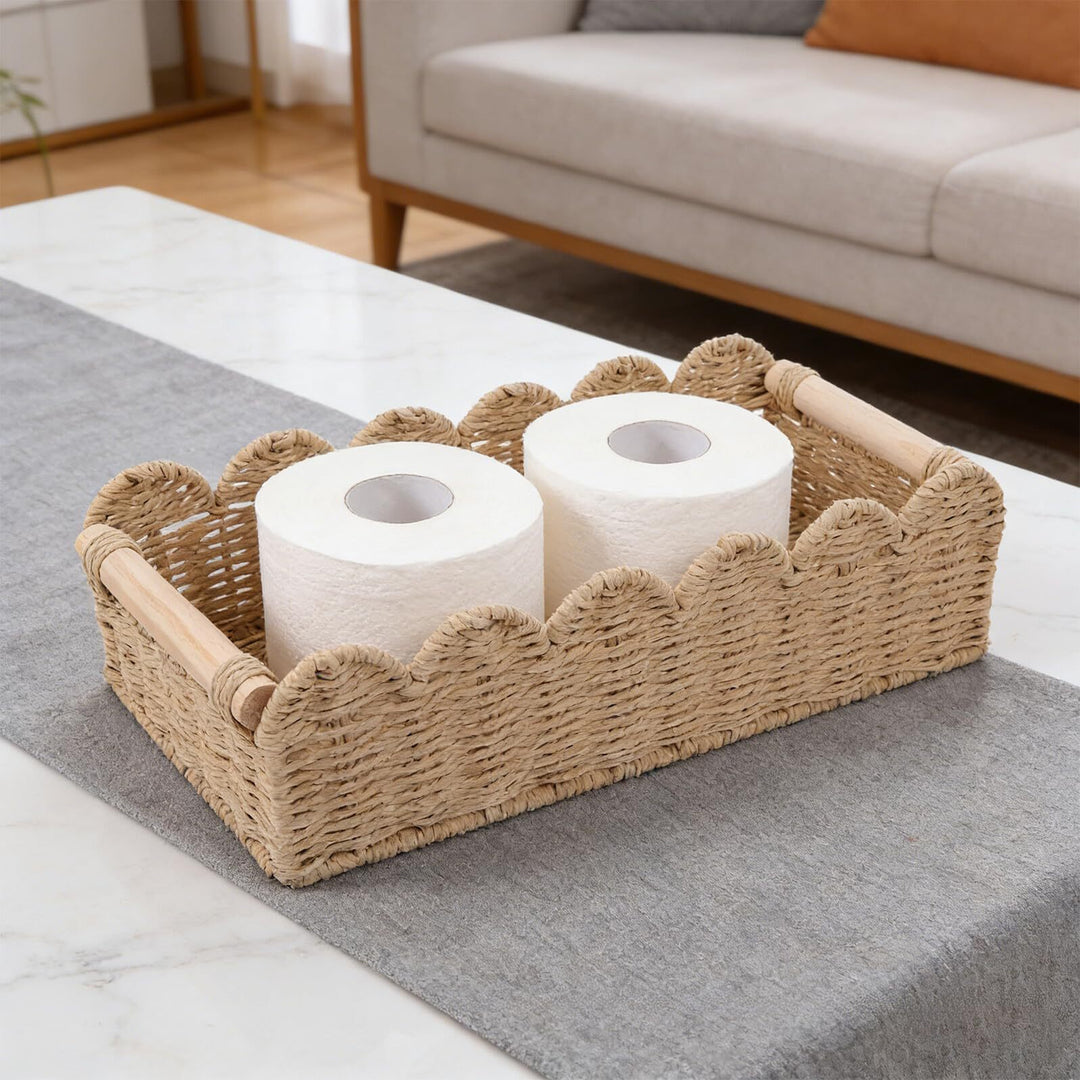 Decorative storage basket with wave edge Stornfield