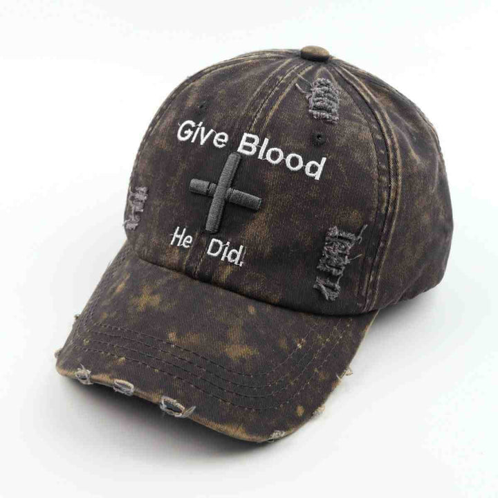 Women's Distressed Graphic Baseball Cap with Inspirational Message Stornfield