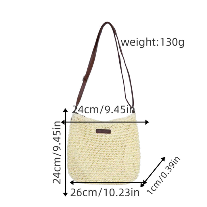 Handbag made of handcrafted natural material with adjustable shoulder strap Stornfield