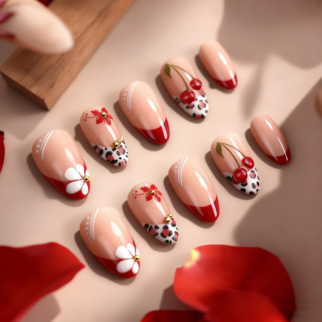 Artistic Floral Pattern Press-On Nails Stornfield