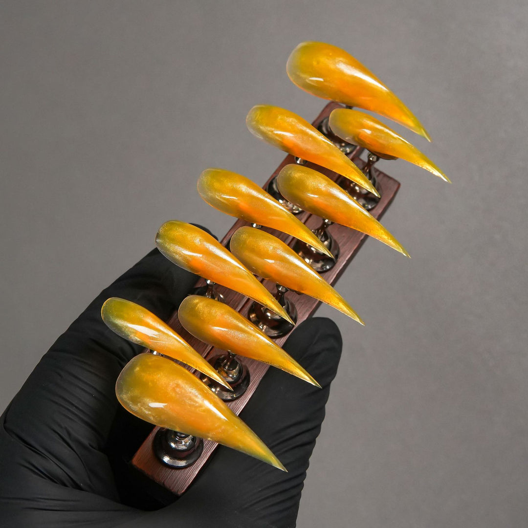 Stiletto Shaped Press-On Nail Tips with Glossy Finish