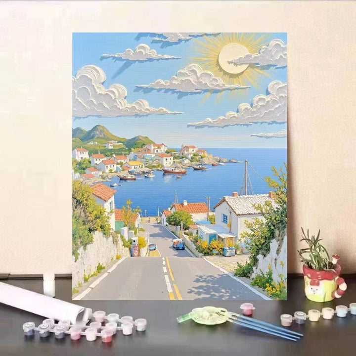 Landscape Themed Paint by Numbers Canvas Art Kit Stornfield