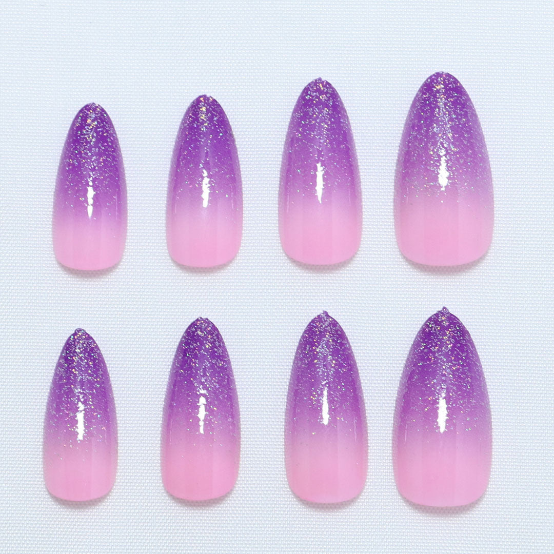 Gradient Glitter Ombre Press-On Nail Set Stornfield