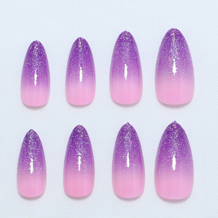 Gradient Glitter Ombre Press-On Nail Set Stornfield