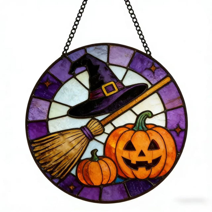 Decorative Skull Stained Glass Wall Art Stornfield