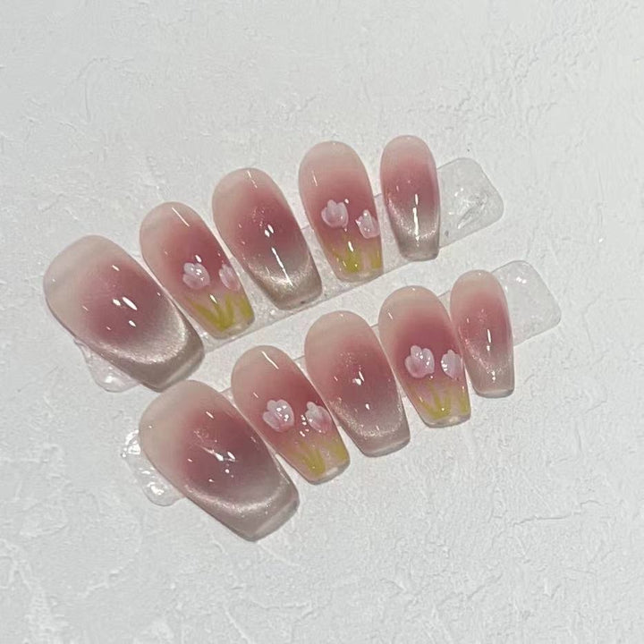 Floral Ombre Press-On Nails Stornfield