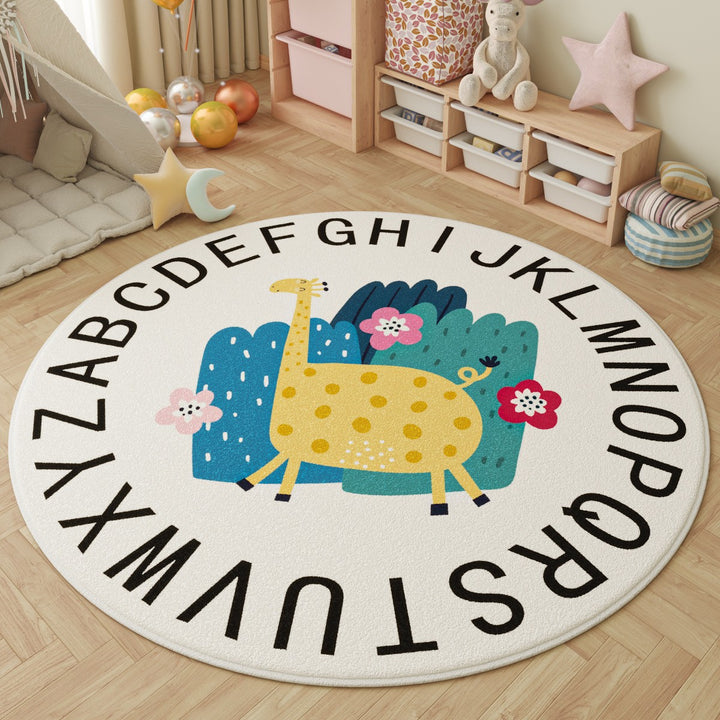 Children's Fun-Themed Round Area Mat Stornfield