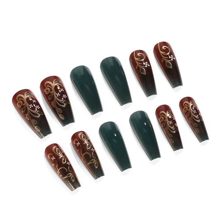 Artificial nails with elegant floral design Stornfield