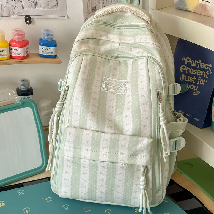 Charming Decorative Bow-Embellished Backpack Stornfield