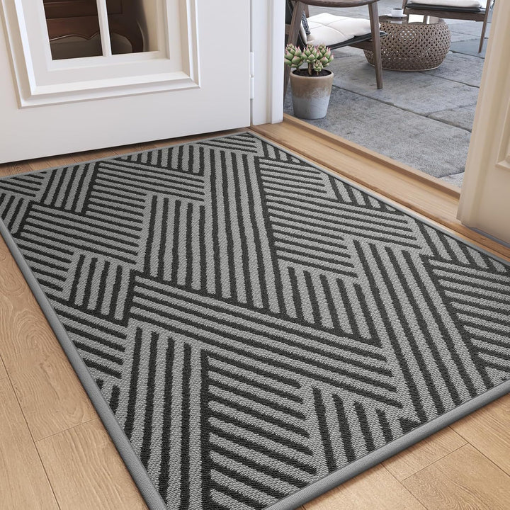 Textured Geometric Indoor Area Rug
