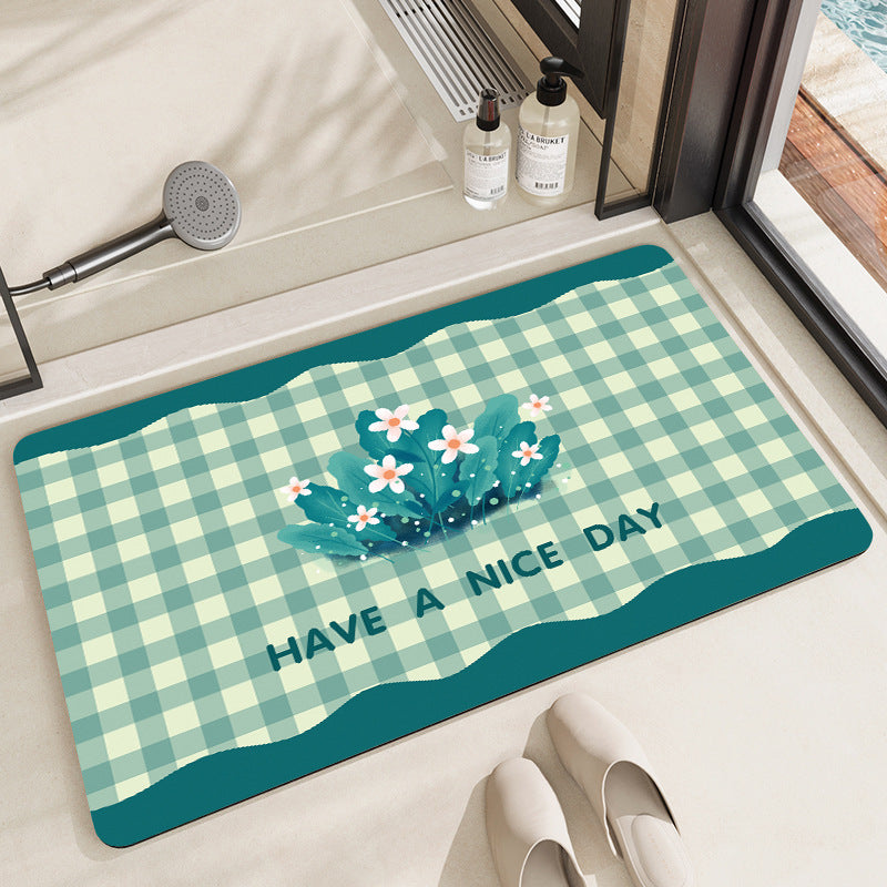 Cheerful Floral Design Indoor Area Mat Stornfield