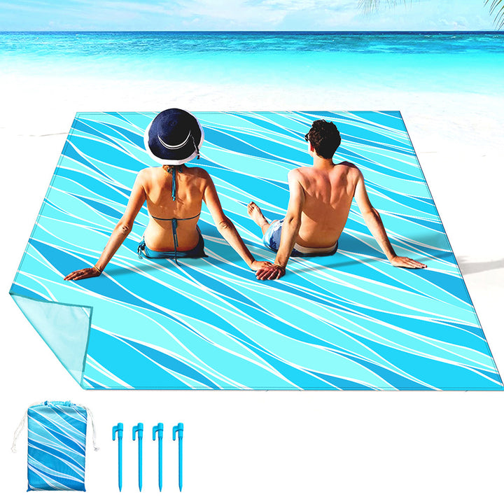 Beach blanket with colorful turtle pattern Stornfield