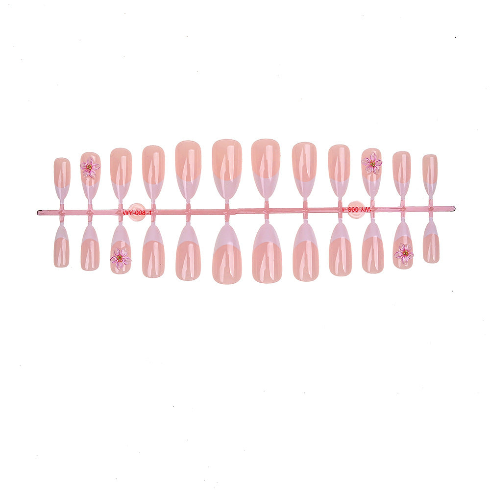 Elegant Floral Press-On Nail Set Stornfield